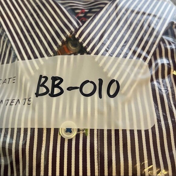 Robert Graham X Large Purple and White Striped LS Shirt100% Cotton - Picture 8 of 8